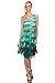 Sakkas 15803 - Nora Sleeveless Embroidered Short Tie Dye Caftan Dress/Cover up - Teal - OS