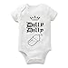 Rocksir Funny Slogan Super Soft Cotton Comfy Baby Short Sleeve Bodysuit (dilly-white, 6m)
