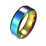 Panfinggin Big Sale for Valentine's Day Women's Men's Fashion Stainless Steel Spinner Ring Wedding Band Ring, 5-13 (US)