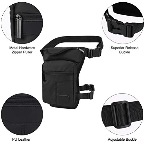 VBG VBIGER Mens Fanny Packs Retro Drop Leg Bag Sports Tactical Bag Waist Bag Sports Fanny Thigh Pack