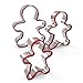 FASAKA 3pcs Gingerbread Man Cookie Cutters Set Gingerbread Boy Shape Mould with Red Environmental PVC