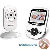 Video Baby Monitor with Camera and Infrared Night Vision, Two-Way Talkback, and Temperature Monitor - Long Range, Monitor Your Baby All Round The Clock,Include 2 Piece Outlet Protector