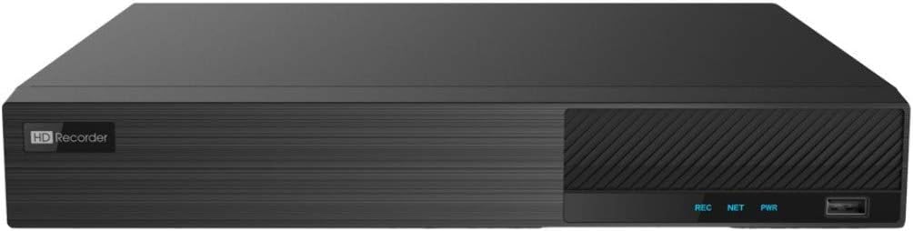 Titanium ED9308H5NV-8P-2 8-Channel Mini 1U Case 8 PoE Network Video Recorder without Hard Drive, H.265 Compression, 2 Way Audio, P2P Easy Network Setup, HDMI 4K Display, VGA 1080P Display