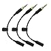 Topoint Replacement iPhone 6s Case Headphone Waterproof Cable/Wires/Adapter, 3 Pack 3.5mm Ring Stereo Convert Connect Cable for iPhone 6/6 Plus Waterproof Case with Seal Cover Plug(3 Pack)