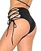 iHeartRaves Side Tie Lace Up High Waisted Rave Booty Shorts (Black, Small)