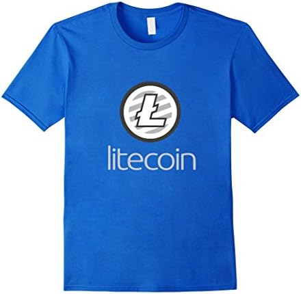 Mens Litecoin T Shirt - cryptocurrency awareness with LTC logo Small Royal Blue