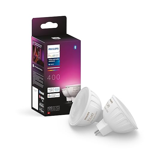 Philips Hue Smart Spotlight, MR16, 2 Pack