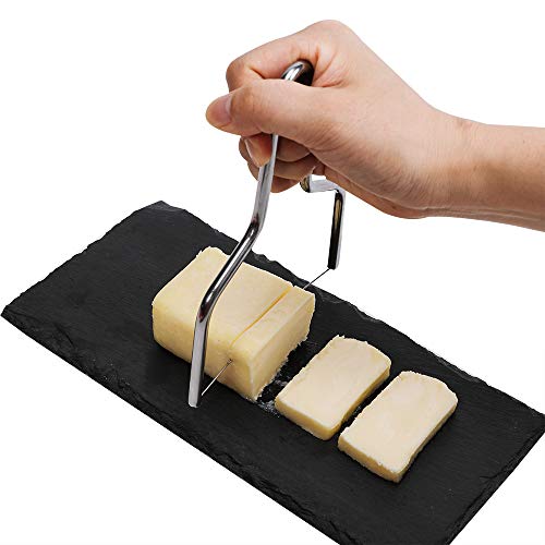 Cheese Lyre, Cheese Slicer, Stainless Steel Cheese Slicers with Wire, Handheld Butter Cutter Tools for Soft Hard Block Cheese