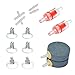 Uniclife Aquarium Air Pump Accessories Set for Fish Tank, 2 Air Stones, 2 Check Valves, 4 Connectors and 6 Suction Cups
