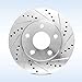 Power Sport Cross Drilled Slotted Brake Rotors and Ceramic Brake Pads Kit -80837 [FRONTS]