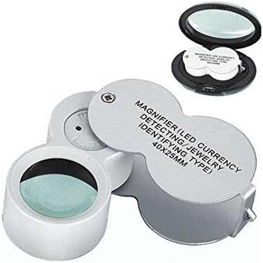 Hunter Optics 40x 25mm Jewelry Identifying Type Currency Detecting LED Magnifier
