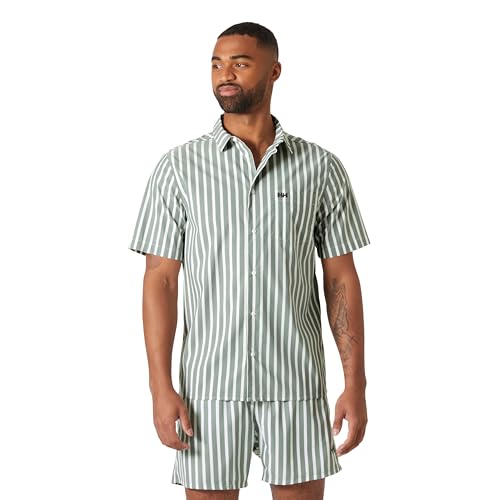 Helly Hansen Hombres Camiseta Fjord QD SS 2.0, Verde, S