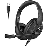 EKSA Headset with Microphone for Laptop, Wired
