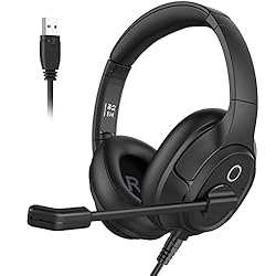 EKSA Headset with Microphone for Laptop, Wired