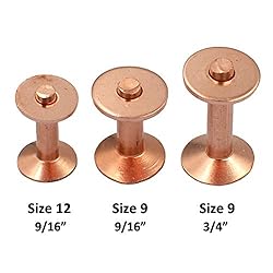 DGOL 50 Sets Solid Brass #12 Size 12 Copper Burrs