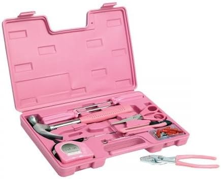 Pink Tool Kit Set for Women Includes Over 90 Pieces in Pink Storage Case With Hammer, Screwdriver, and Measuring Tape For Women - Great Hand Tools For Girls