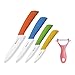 May Fifteenth 5 Pieces Multi Color Ceramic Cutlery Kitchen Knives set with Fruit Peeler MF-1718K