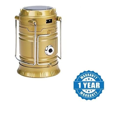 Shopzie Solar Emergency Light Lantern USB Mobile Charging Point Rechargeable Night Light Travel Camping Lantern - (Assorted Colour)