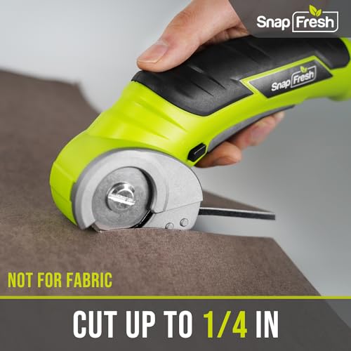 SnapFresh Cordless Electric Scissors, 4V Electric Mini Cutter, Carpet