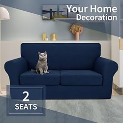 JIVINER Newest 3 Pieces Stretch Couch Covers for 2