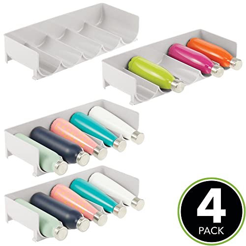 mDesign Plastic FreeStanding Water Bottle and Wine Rack Storage