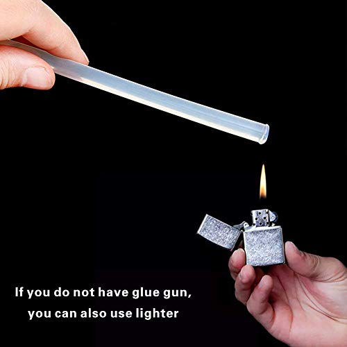 Hot Glue Sticks,Full Size,8" Long x .43" Diameter,30 Counts,Clear,for Large Hot Glue Guns
