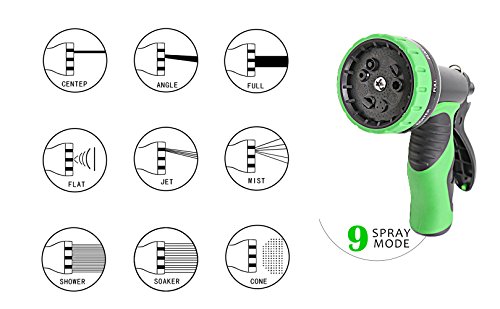 iZEEKER [2018 New] Three Times Expandable 50 Feet Magic Hose,Washing Car Hose,Strongest Expandable Garden Hose,Solid Brass Ends, Double Latex Core, Extra Strength Fabric (Black)