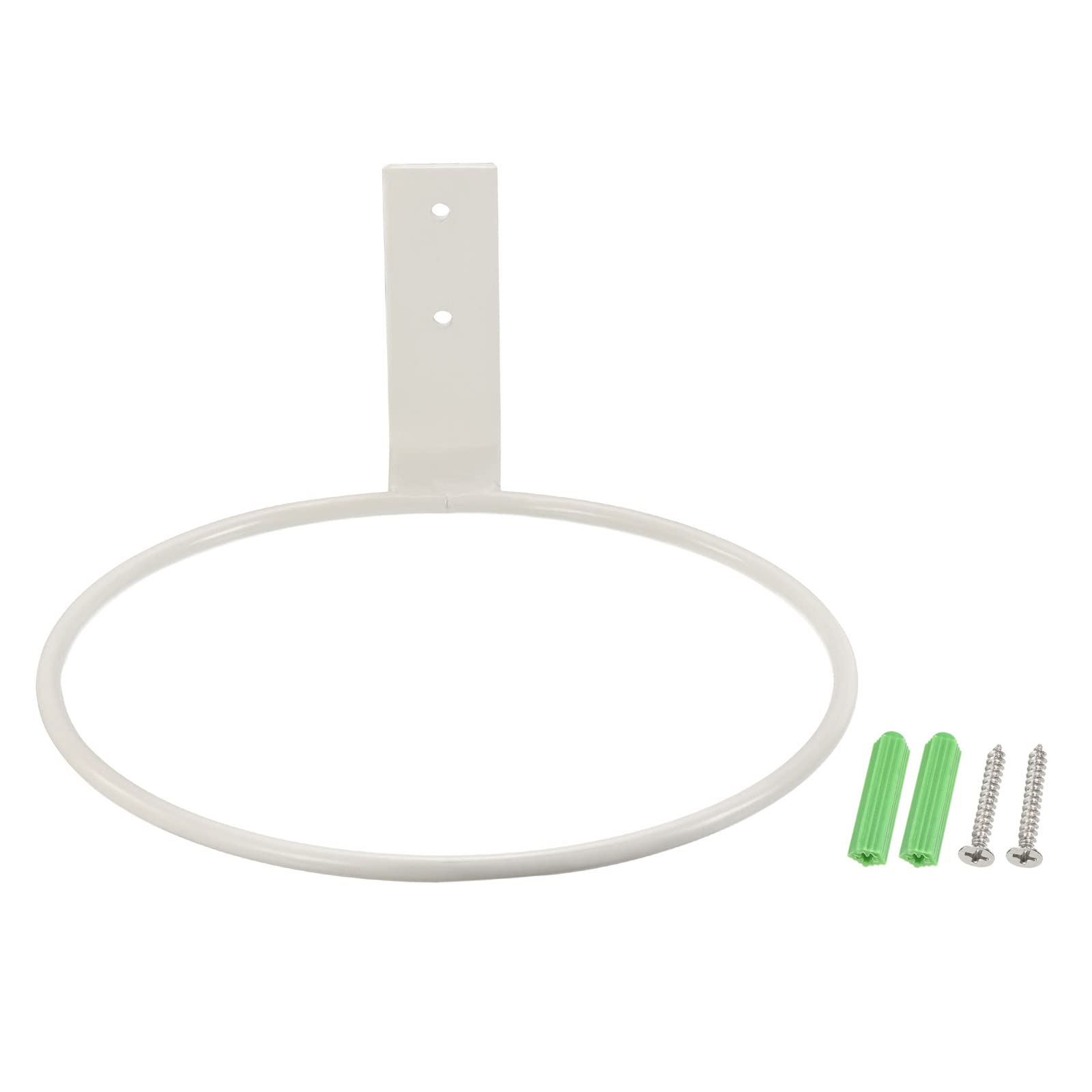 M METERXITY Flower Pots Holder - Ring Wall Mount Metal Planter Stands Plants Flower Pot Racks Apply to Outdoor Home Decor(White, 6")