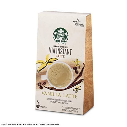 Starbucks VIA Instant Coffee Flavored Packets — Vanilla Latte — 6 boxes
