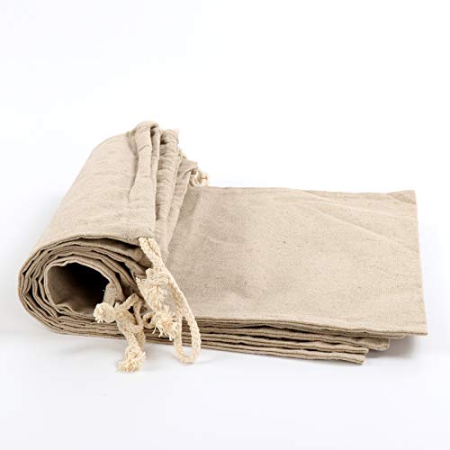 Bread Bags 5 Pack Large Size Linen Bag Ideal for Homemade Bread Reusable Food Storage Housewarming Wedding Gift Storage for Artisan Bread - Bakery & Baguette Bag (Linen, 11.8" x 15.7") - Thumbnail 5