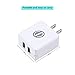 USB Wall Charger, Kiomi 2-Pack Universal USB Travel Home Dual Ports 2.1A & 1.0A - 5V Power Adapter for Smartphone, iPhone, iPad, iPod, Samsung, HTC, LG, Nokia (Black & White)