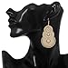 DMI Fashion Jewelry Gold-Tone Alloy Cutout Flower Lightweight Bohemian Style Dangle Earrings