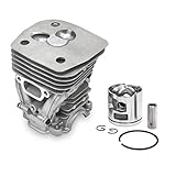 Everest Parts Supplies New Cylinder Head FITS Husqvarna 455 460 47mm Piston KIT Piston PIN Rings CIRCLIP