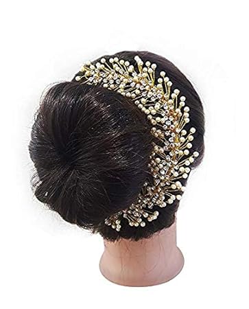 Buy Ekan Wedding Stone Juda Bun Gajra For Bridal Hair Accessories