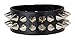 Xusamss Hip Hop Alloy Rivet Bullet Chain Leather Bracelet Bangle Two Set,7-8inches