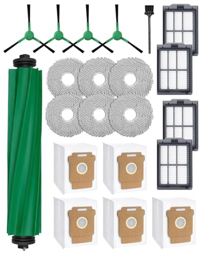 iRobacc 21 Accessory Kits for iRobot Roomba Plus 405/505 Robot Vacuum Cleaner Combo: 1 Main Brush, 4 Side Brushes, 4 HEPA Filters, 5 Vacuum Cleaner Bags, 6 Wipes, 1 Brushes