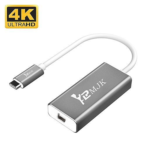 USB 3.1 Type C to Mini Display Port Adapter¨CEasily use a Second Display and Monitor for Apple Macbook Chromebook Pixel¨CLESVIEO USB C to Mini DP Cable-4k+Type c input support Thunderbolt 3 Compatible