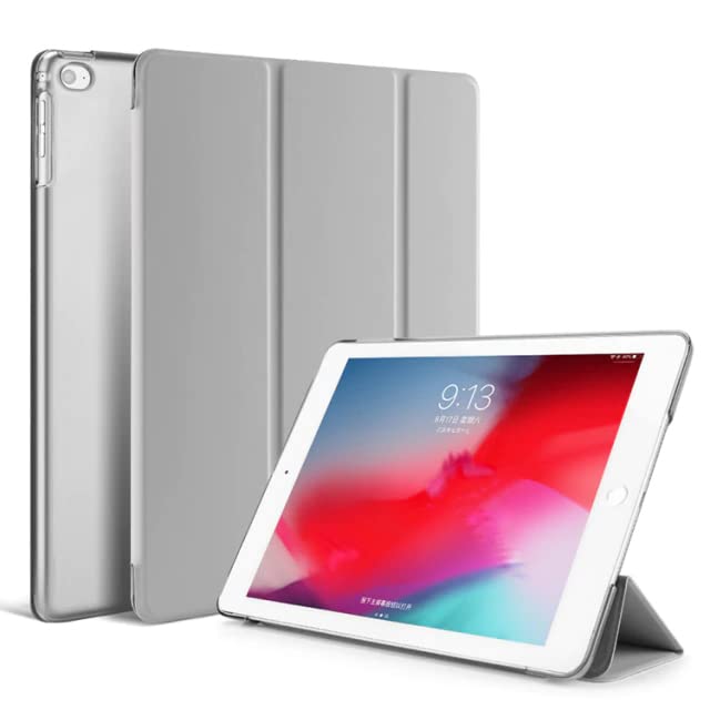 DV iPad 9.7 Inch 2017/2018 Smart Case Cover, Ultra Slim Lightweight Stand Case Shell with Translucent Back Cover, for Apple iPad 9.7 (Air, Air 2 2017, 2018) Auto Sleep&Wake (Grey) — image 1