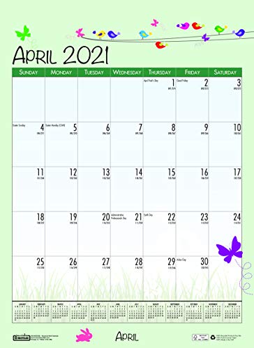 House of Doolittle 2021 Monthly Wall Calendar, Seasonal, 12 x 16.5
