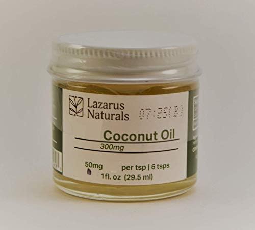 Lazarus Naturals 300MG Coconut Oil - Infused with Hemp Seed Oil & Hemp Extract - for Pain Relief and Anti-Anxiety Support - All-Natural Ingredients - Promotes Relaxation & General Good Health