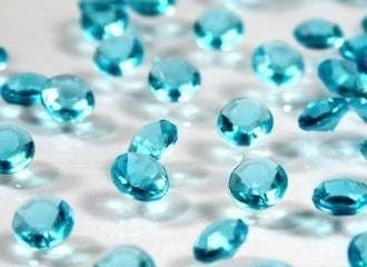 2x 4000 Aqua/Turquoise Quality Diamond Scatter Crystals Wedding Table Decoration by Wonderland Home by Wonderland Home