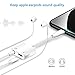 DAEETO Jack Adapter Headphone 2 in 1 Adapter with Aux Audio Jack Adaptor (White)