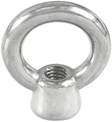 Stainless Steel Tall-Collar Lifting Eye Nut Ring 3/8 UNC 1000 LBS Capacity Grade 316 SS