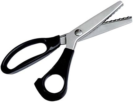MOEUP Dressmaking Shears Fabric Scissors Pinking Shears 23 cm (Single Arc Edge Spacing 3 mm )