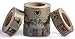 Washi Tape Set (Japanese Masking Tape) by MIKOKA, 0.6 Inches Wide, 32.8 Feet Long, 5 Rolls - Antique Dark-2