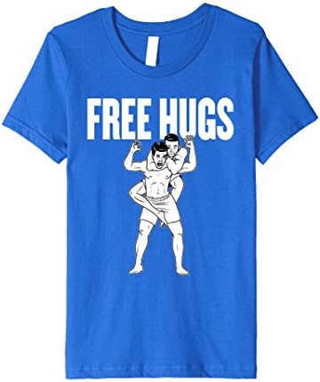 Kids Free Hugs Jiu Jitsu Shirt 6 Royal Blue