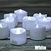 IMAGE Tea Lights with Timer,Flickering Tealights Candles 12PCS 6hrs on and 18hrs Off in 24 Hours Cycle Automatically Timing LED Candles Lights with 100 PCS Decorative Fake Rose Petals for Decor White