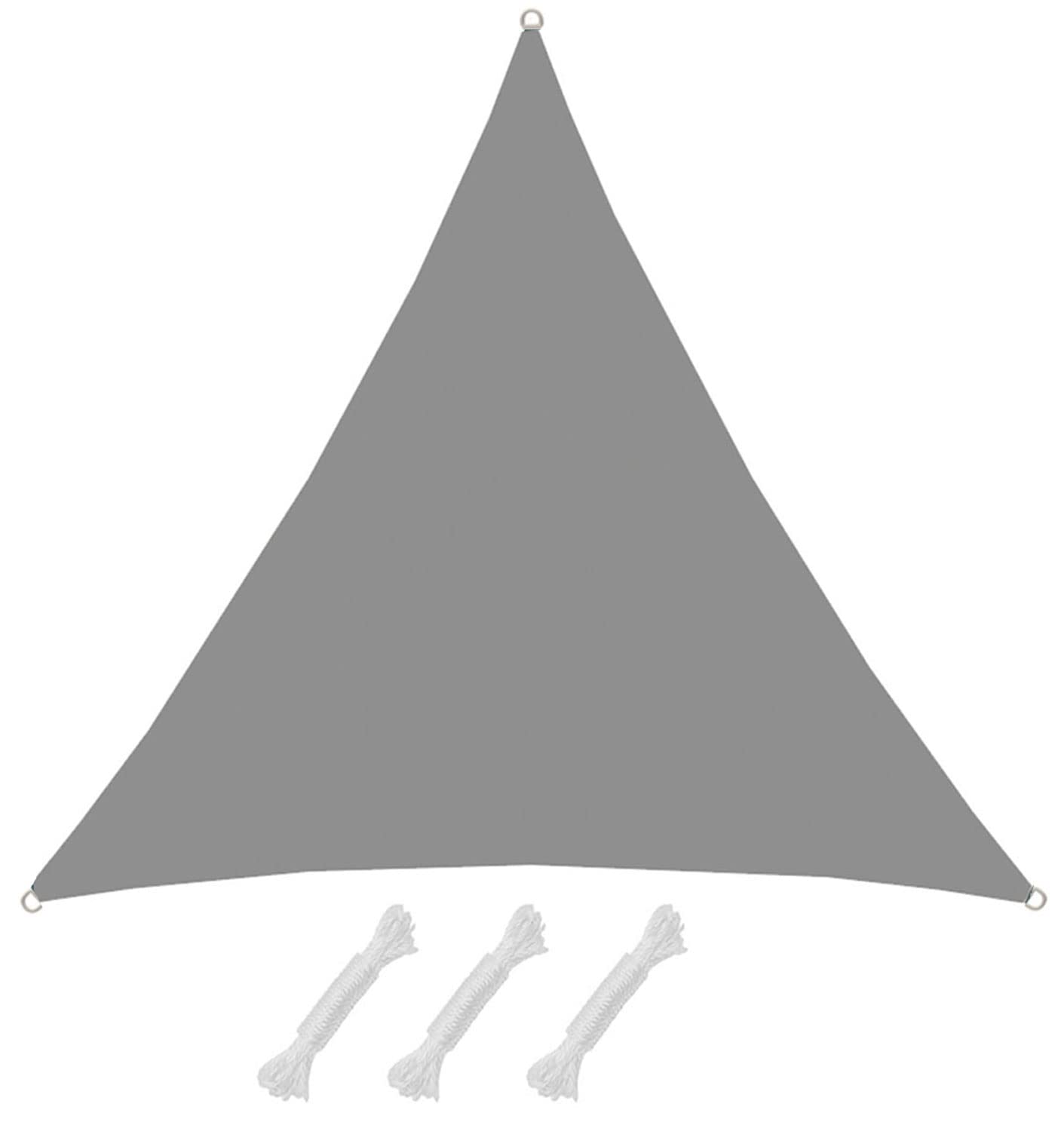 AMANKA UPF50+ UV Sun Shade Sail 2x2x2 m Polyester Triangle - Water Repellent Garden Balcony Grey
