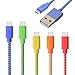 iSeeker [5-Pack] High Speed 6.6ft/2m Nylon Braided Tangle-Free Micro USB Cable for Android, Samsung, HTC, Motorola, Nokia and More