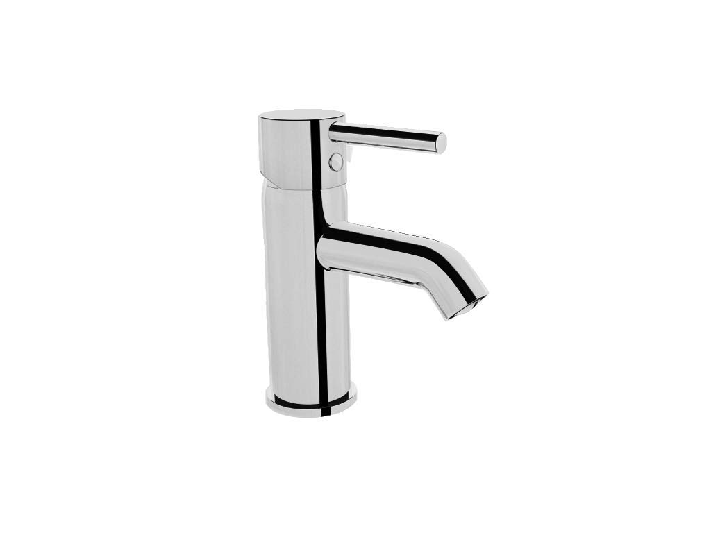 VitrA Minimax Basin Mixer Tap - Compact Single Lever Bathroom Sink Tap, Suitable for Low Pressure Areas - Premium Quality Monobloc Brass Tap, Money and Energy Saving. Fine Chrome Finish